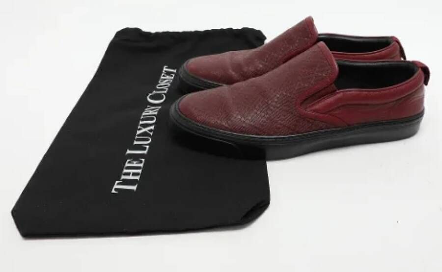 Gucci Vintage Pre-owned Leather sneakers Red Heren
