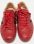 Gucci Vintage Pre-owned Leather sneakers Red Heren - Thumbnail 3