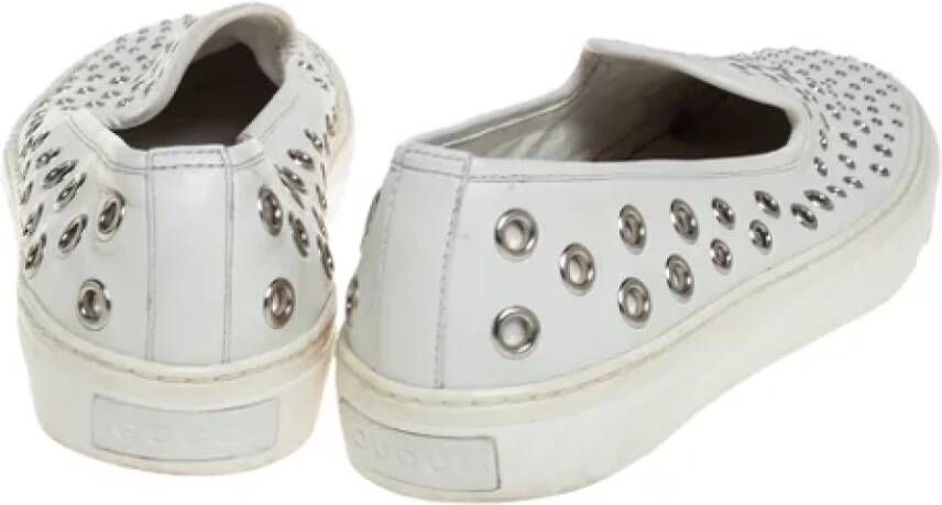 Gucci Vintage Pre-owned Leather sneakers White Dames