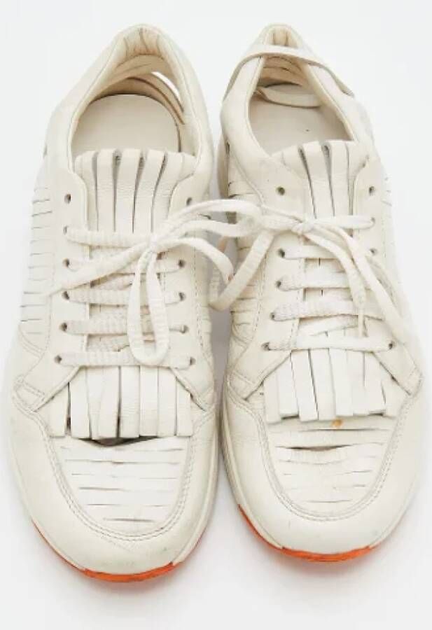 Gucci Vintage Pre-owned Leather sneakers White Dames