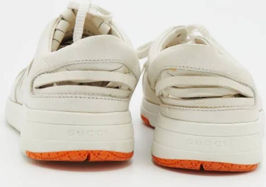 Gucci Vintage Pre-owned Leather sneakers White Dames