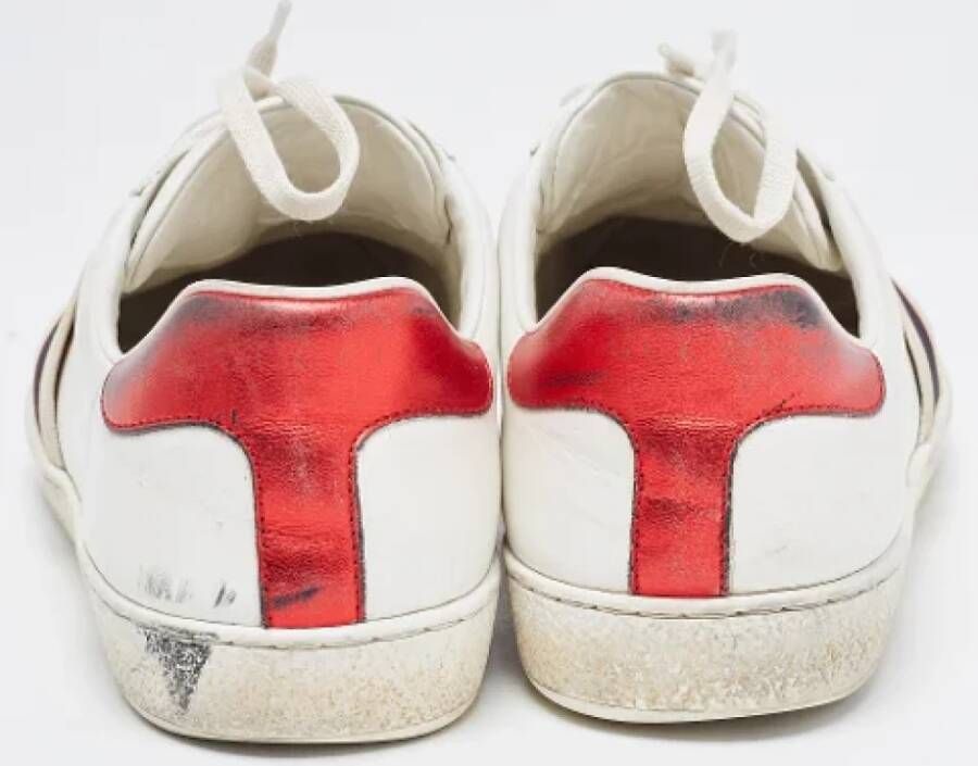 Gucci Vintage Pre-owned Leather sneakers White Dames