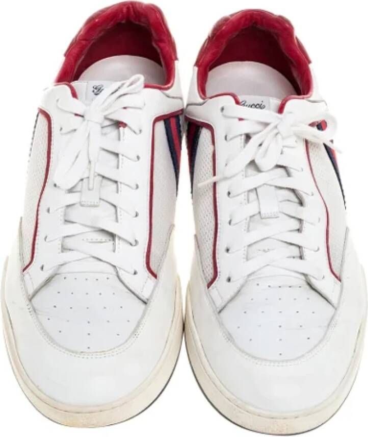 Gucci Vintage Pre-owned Leather sneakers White Dames