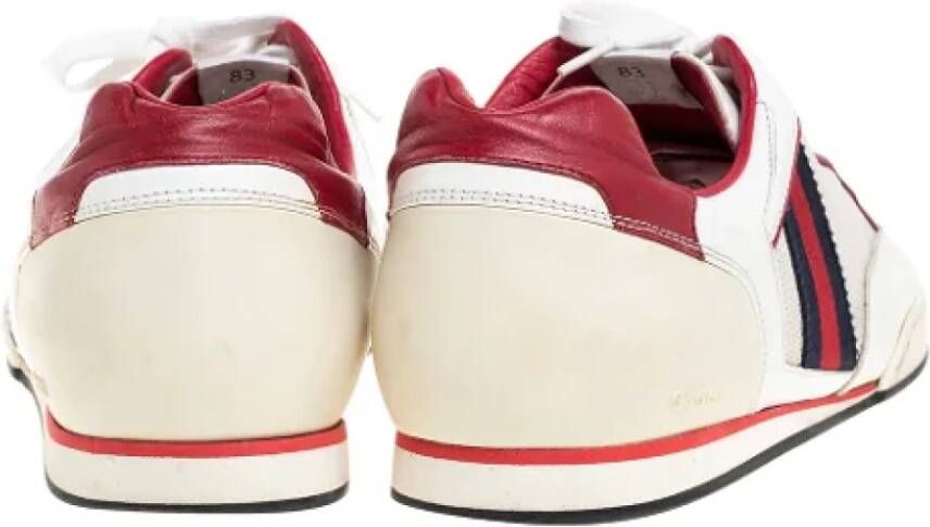 Gucci Vintage Pre-owned Leather sneakers White Dames