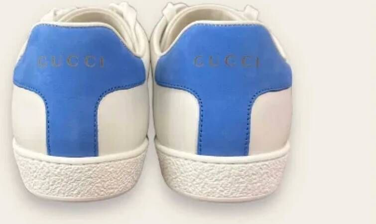 Gucci Vintage Pre-owned Leather sneakers White Dames