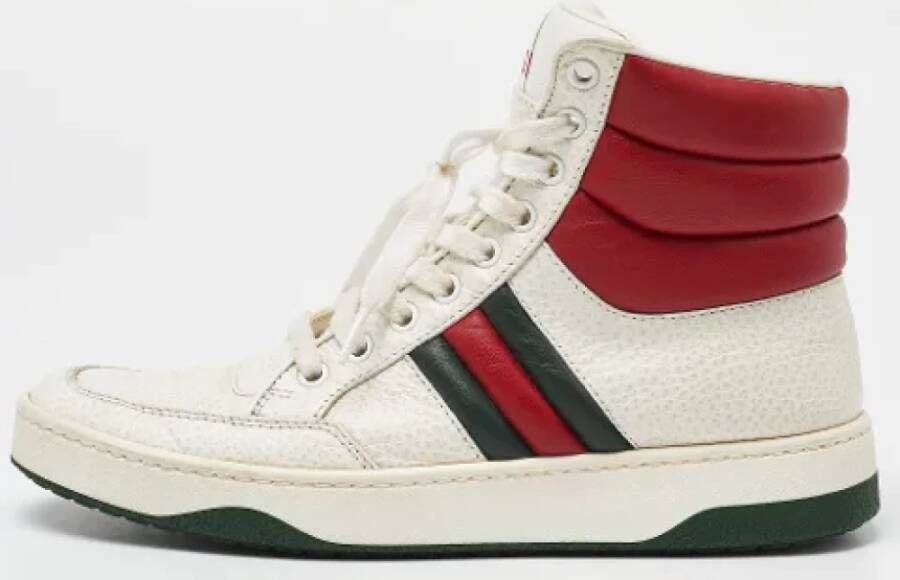 Gucci Vintage Pre-owned Leather sneakers White Dames