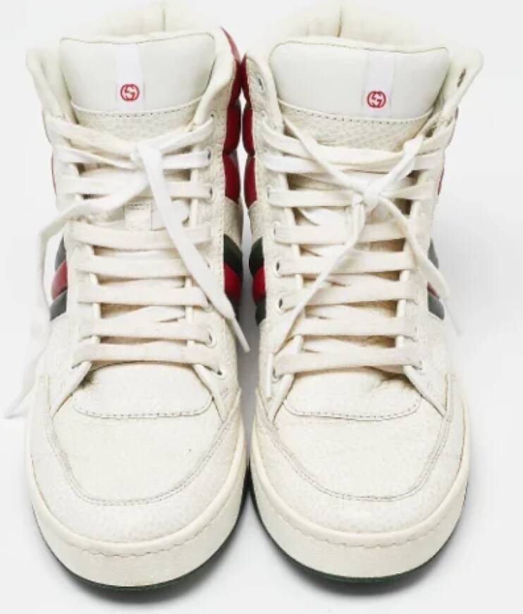 Gucci Vintage Pre-owned Leather sneakers White Dames