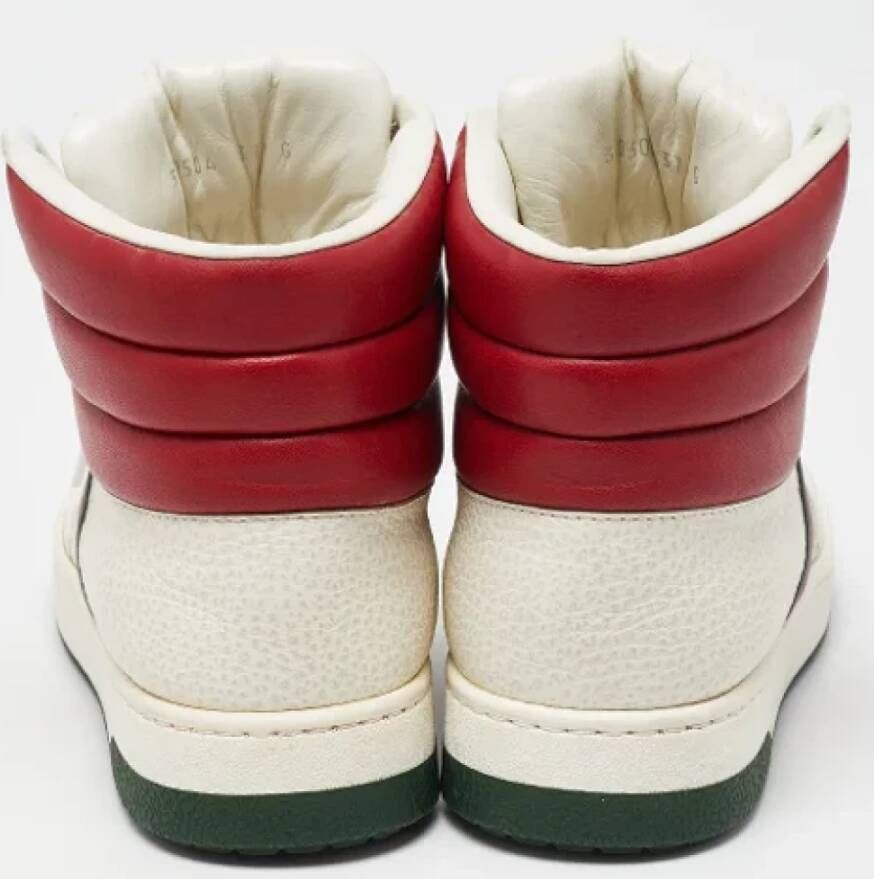 Gucci Vintage Pre-owned Leather sneakers White Dames