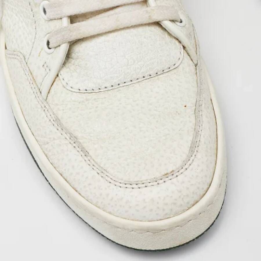 Gucci Vintage Pre-owned Leather sneakers White Dames