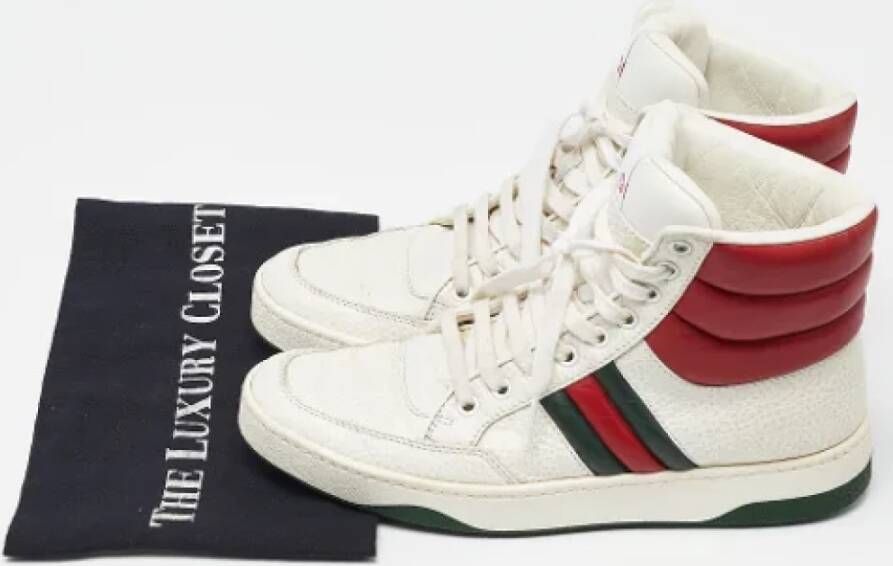 Gucci Vintage Pre-owned Leather sneakers White Dames