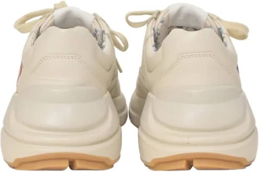 Gucci Vintage Pre-owned Leather sneakers White Dames