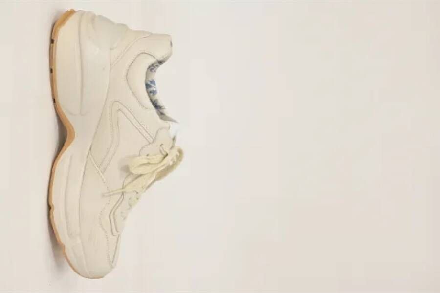 Gucci Vintage Pre-owned Leather sneakers White Dames