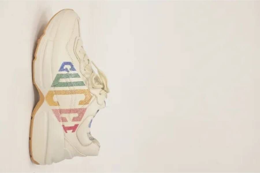 Gucci Vintage Pre-owned Leather sneakers White Dames