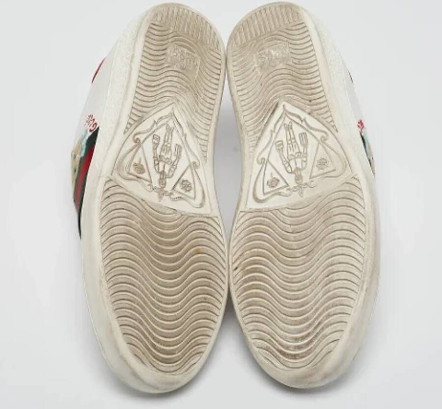 Gucci Vintage Pre-owned Leather sneakers White Dames