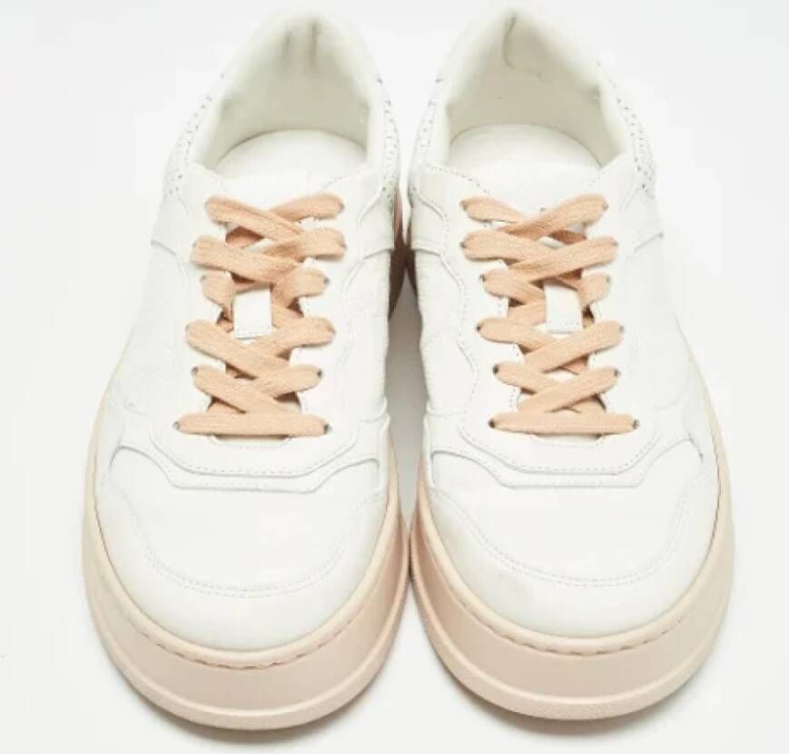 Gucci Vintage Pre-owned Leather sneakers White Dames