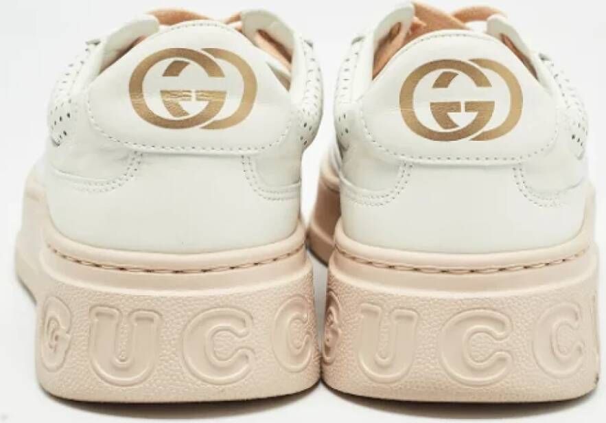 Gucci Vintage Pre-owned Leather sneakers White Dames