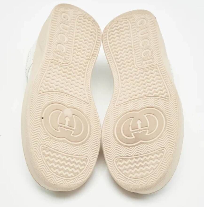 Gucci Vintage Pre-owned Leather sneakers White Dames