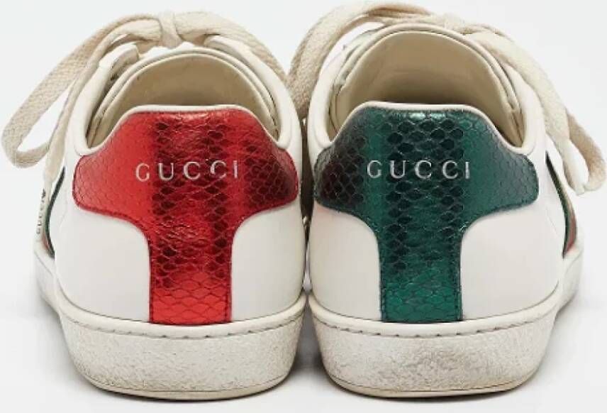 Gucci Vintage Pre-owned Leather sneakers White Dames