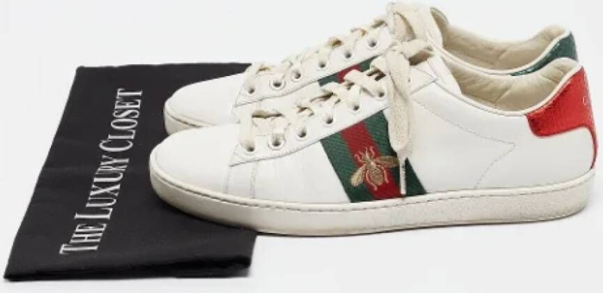 Gucci Vintage Pre-owned Leather sneakers White Dames