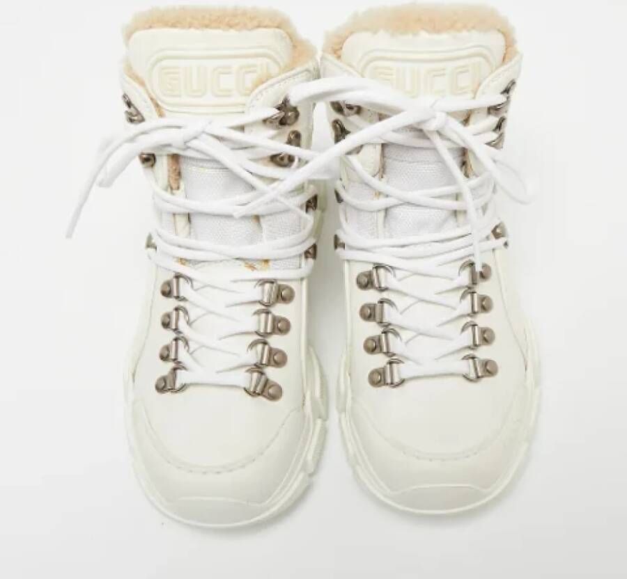 Gucci Vintage Pre-owned Leather sneakers White Dames