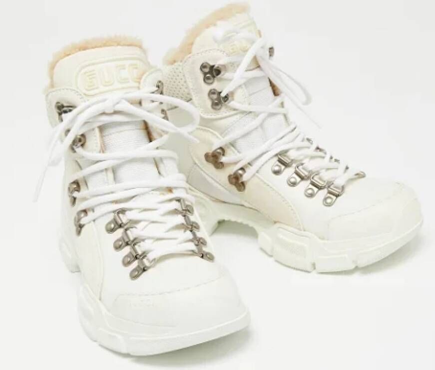 Gucci Vintage Pre-owned Leather sneakers White Dames