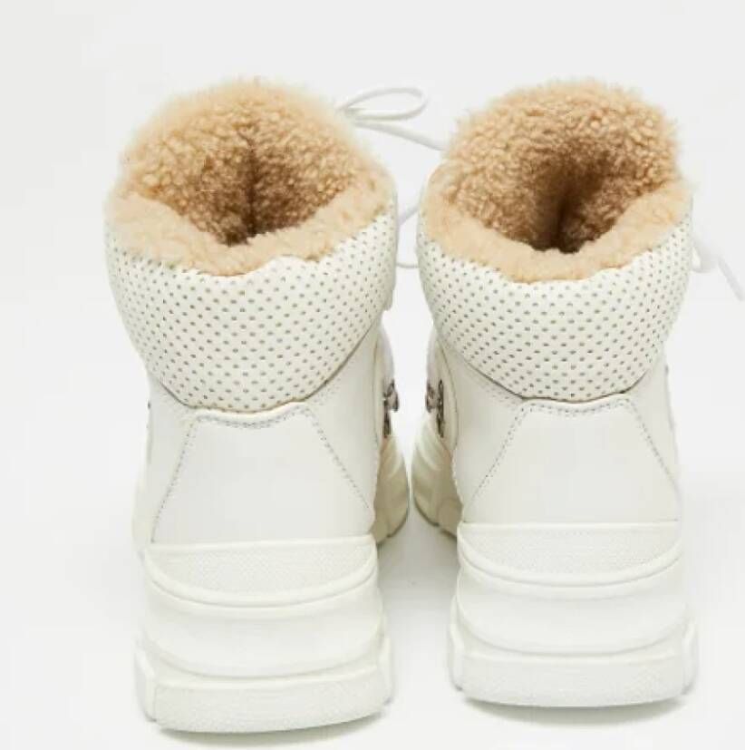 Gucci Vintage Pre-owned Leather sneakers White Dames