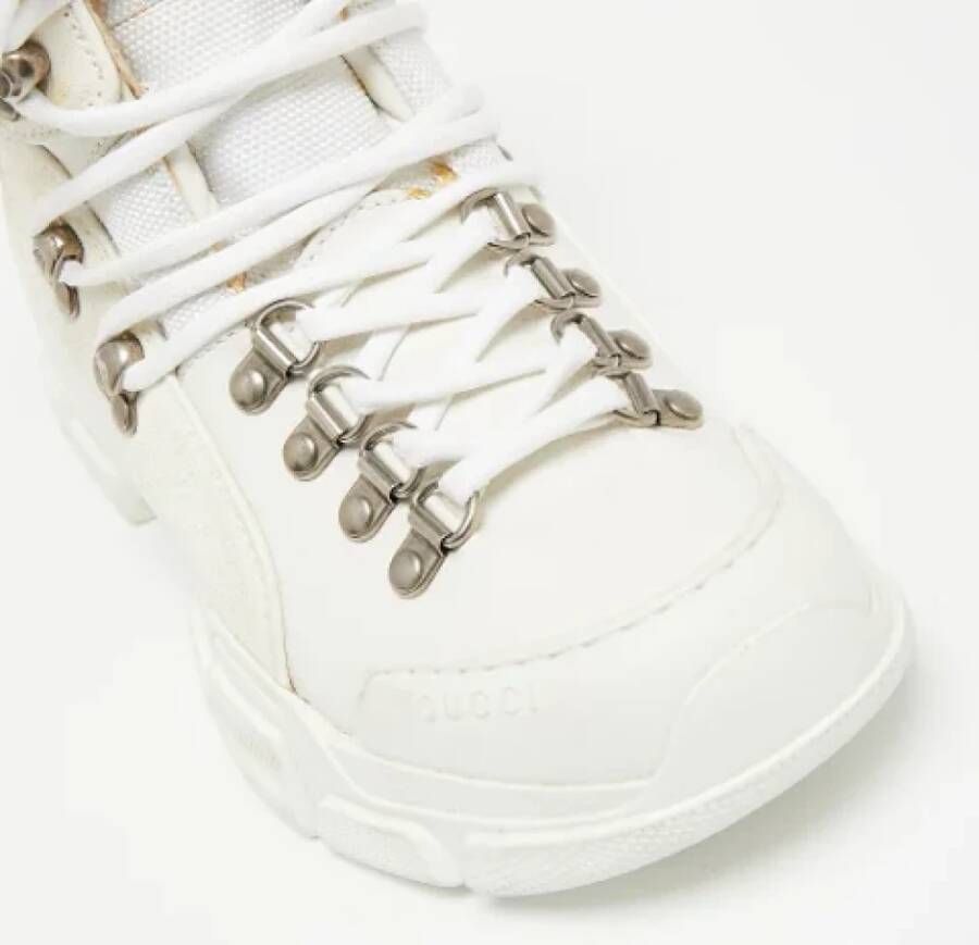 Gucci Vintage Pre-owned Leather sneakers White Dames