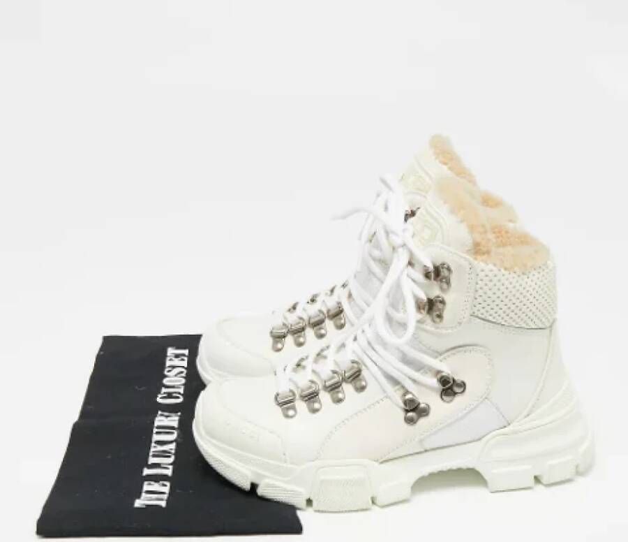 Gucci Vintage Pre-owned Leather sneakers White Dames