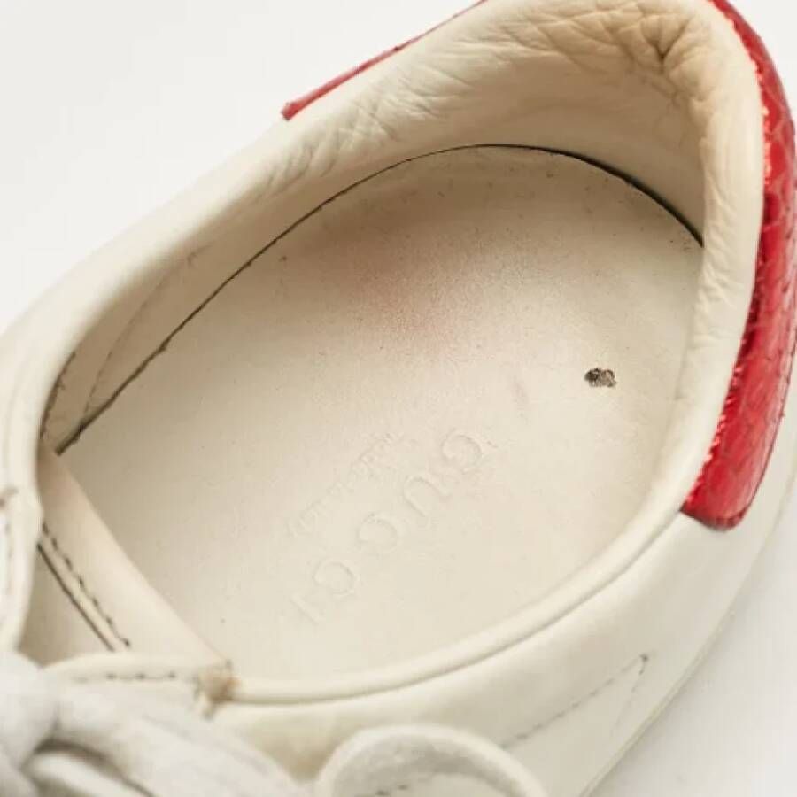 Gucci Vintage Pre-owned Leather sneakers White Dames