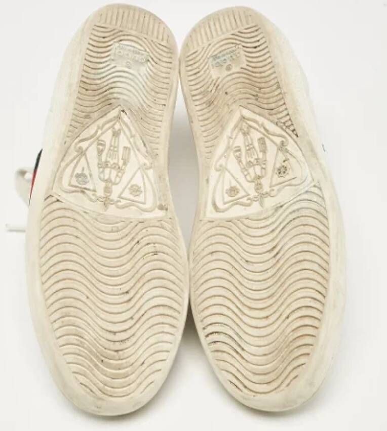 Gucci Vintage Pre-owned Leather sneakers White Dames