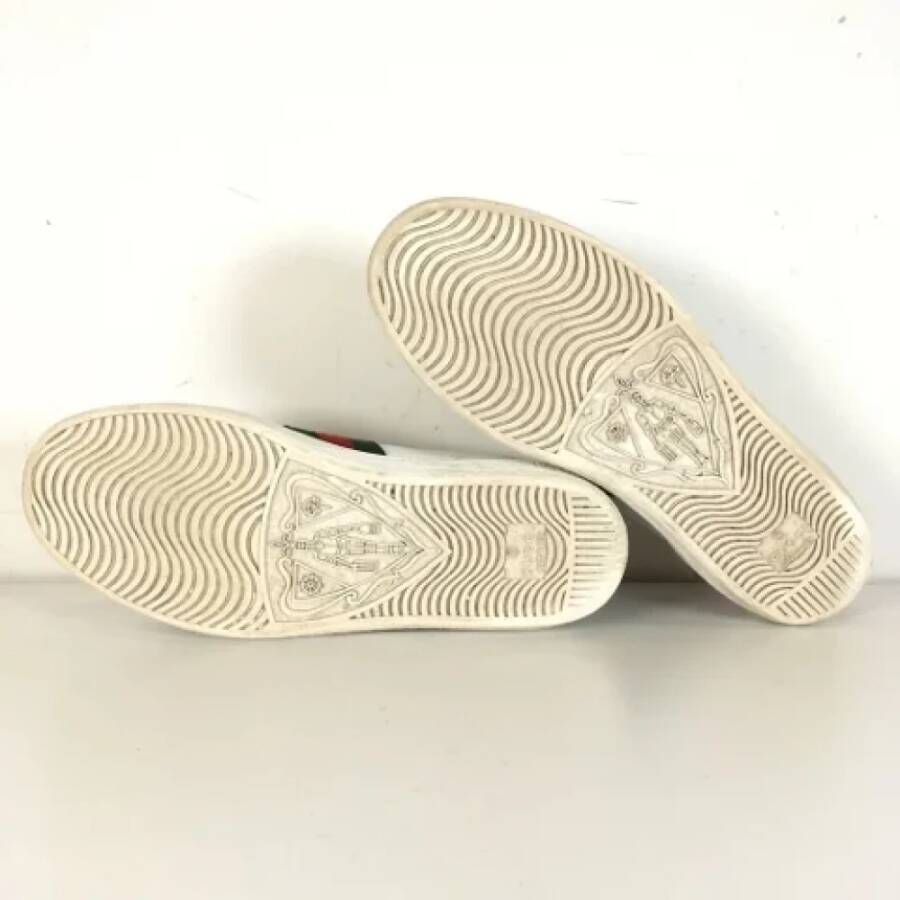 Gucci Vintage Pre-owned Leather sneakers White Dames