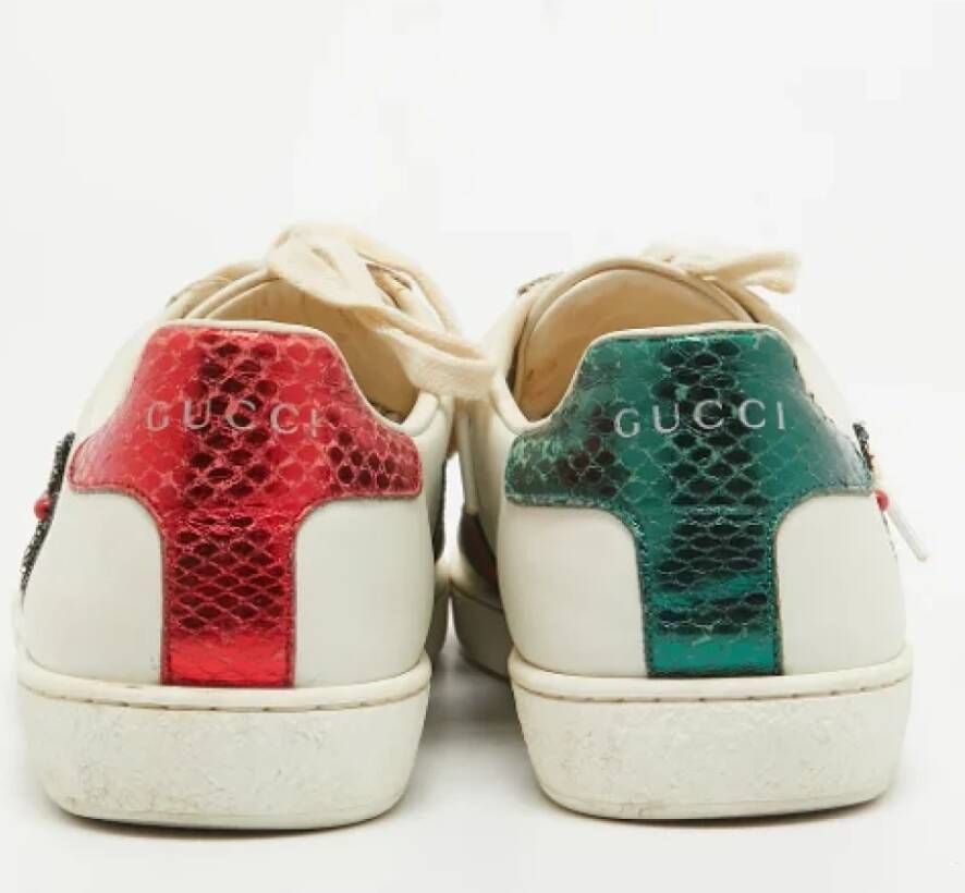 Gucci Vintage Pre-owned Leather sneakers White Dames