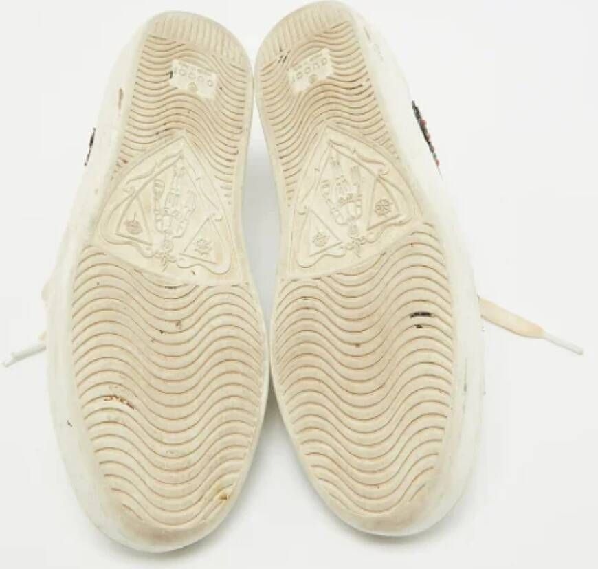 Gucci Vintage Pre-owned Leather sneakers White Dames
