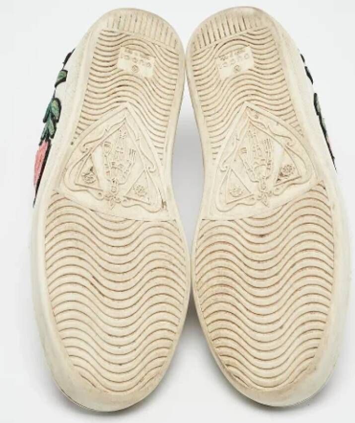 Gucci Vintage Pre-owned Leather sneakers White Dames