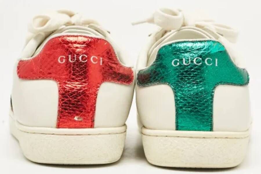 Gucci Vintage Pre-owned Leather sneakers White Dames