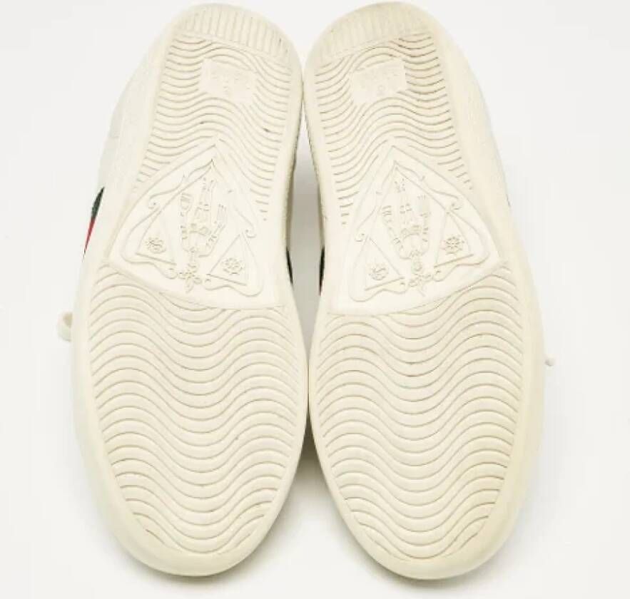 Gucci Vintage Pre-owned Leather sneakers White Dames