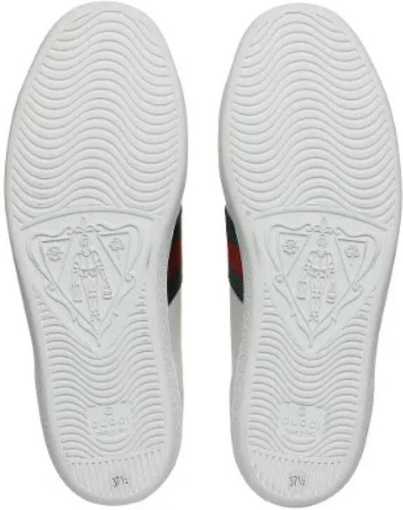 Gucci Vintage Pre-owned Leather sneakers White Dames