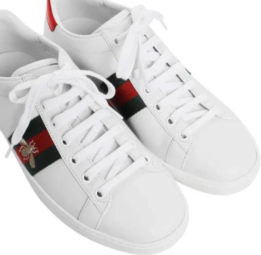 Gucci Vintage Pre-owned Leather sneakers White Dames