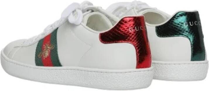 Gucci Vintage Pre-owned Leather sneakers White Dames