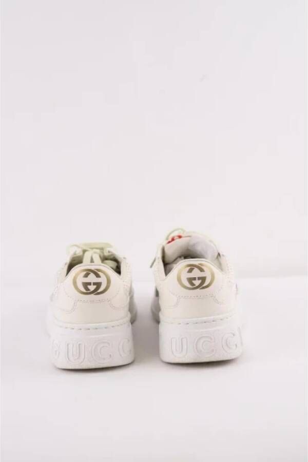 Gucci Vintage Pre-owned Leather sneakers White Dames