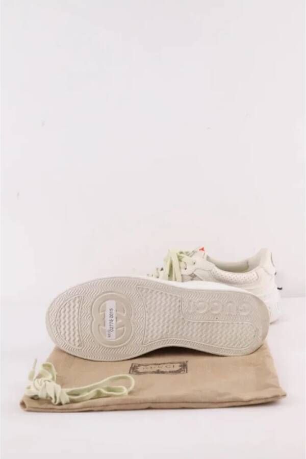 Gucci Vintage Pre-owned Leather sneakers White Dames