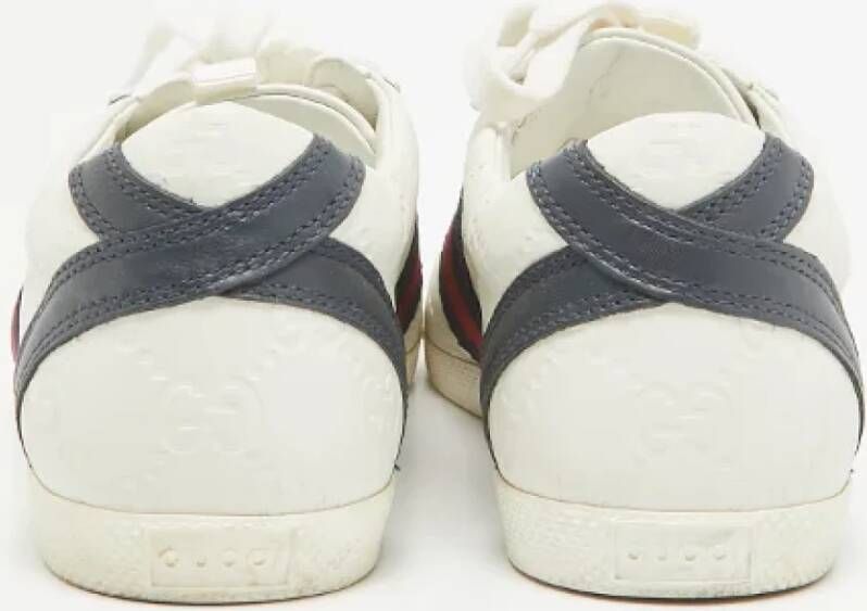 Gucci Vintage Pre-owned Leather sneakers White Dames