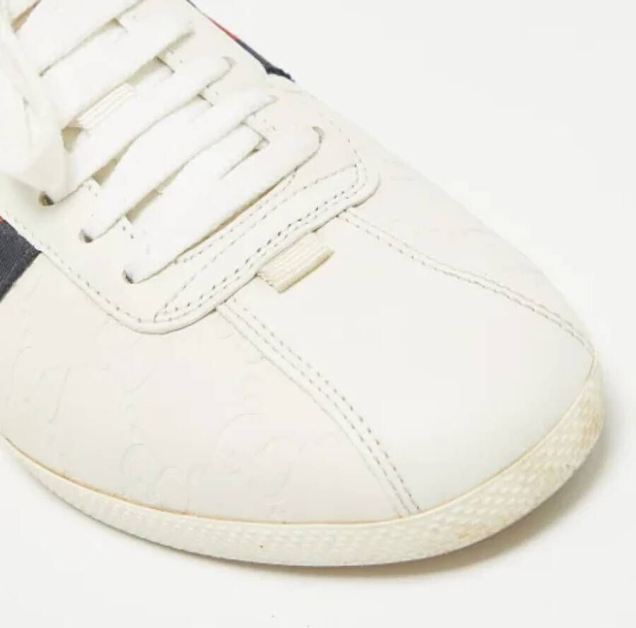 Gucci Vintage Pre-owned Leather sneakers White Dames