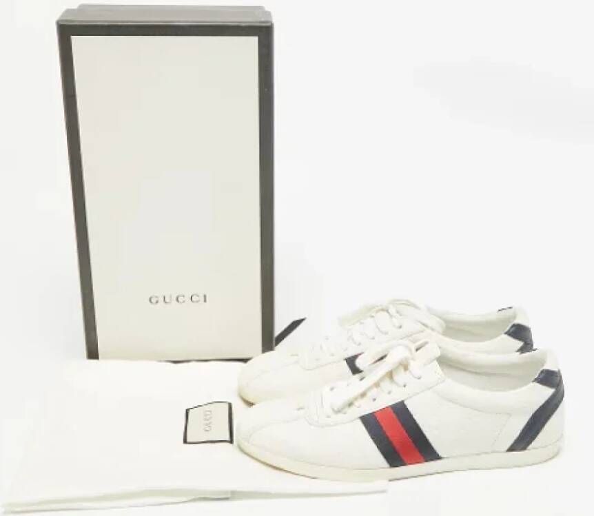 Gucci Vintage Pre-owned Leather sneakers White Dames