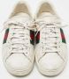 Gucci Vintage Pre-owned Leather sneakers White Heren - Thumbnail 2