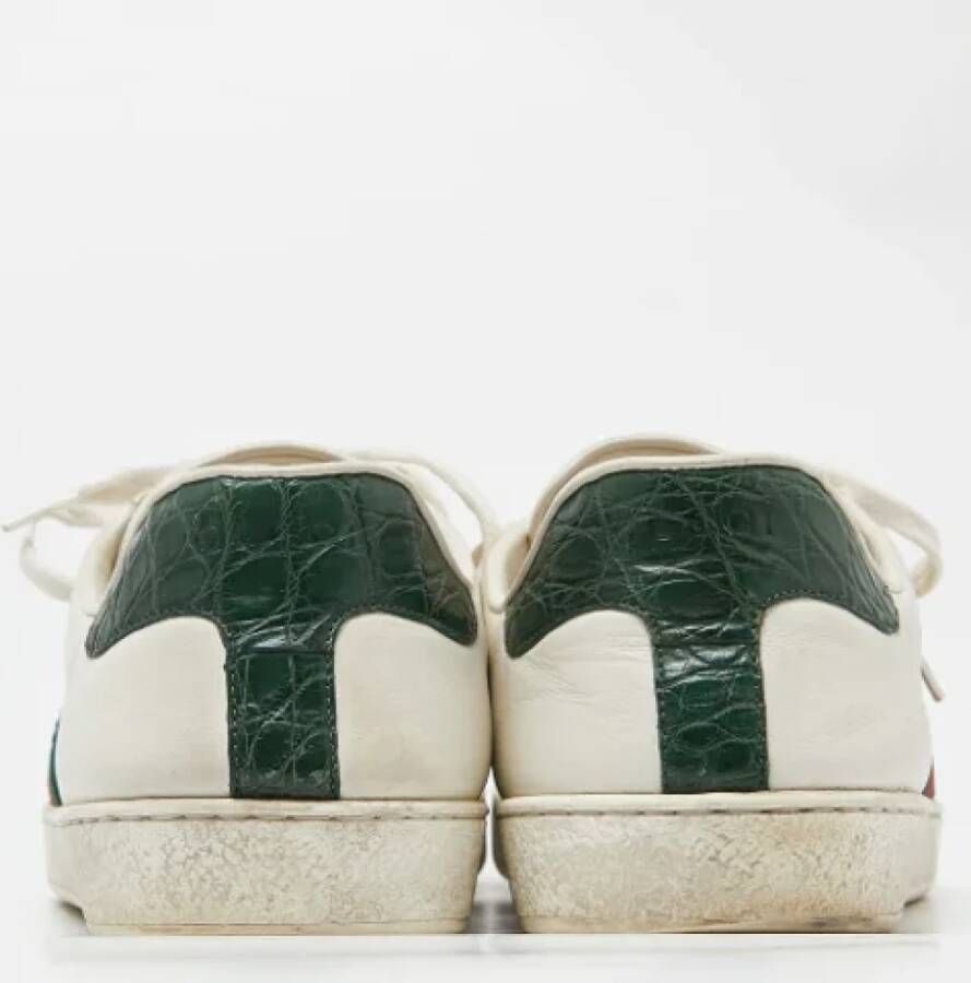 Gucci Vintage Pre-owned Leather sneakers White Heren