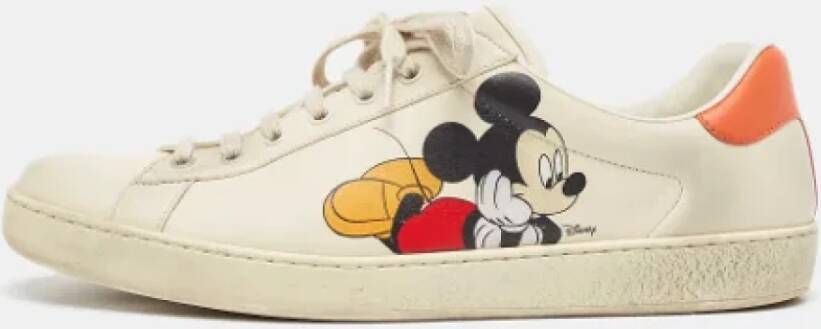 Gucci Vintage Pre-owned Leather sneakers White Heren
