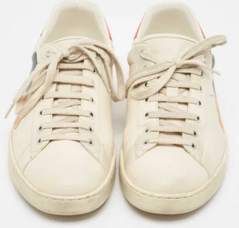 Gucci Vintage Pre-owned Leather sneakers White Heren