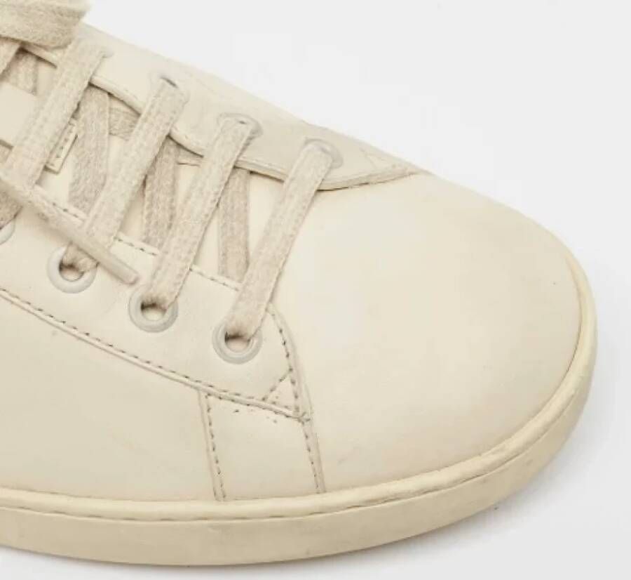 Gucci Vintage Pre-owned Leather sneakers White Heren