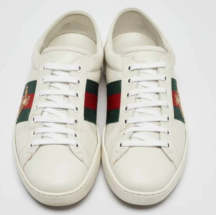 Gucci Vintage Pre-owned Leather sneakers White Heren